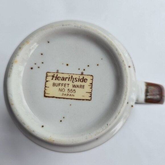 Vintage Hearthside Buffet Ware No. 555 Japan Speckled Ceramic Mug With Yellow & - Picture 6 of 16